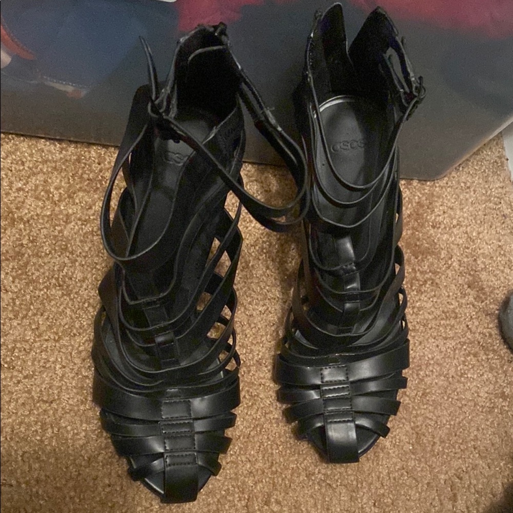 ASOS Black Strappy Heels